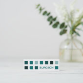 SURGEON (Mod-Quadrate) Mini Visitenkarte (Stehend Vorderseite)