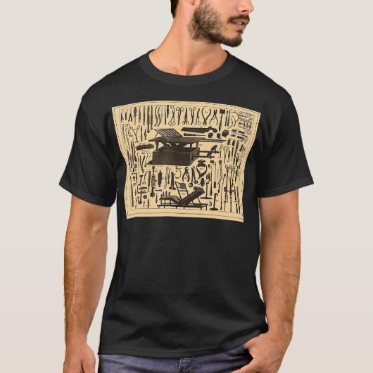Surgical Instruments Vintage Diagram  T-Shirt (Vorderseite)