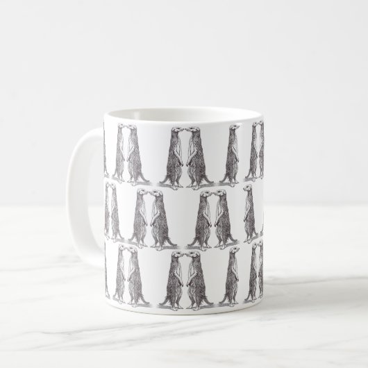 SURICATA. MEERKAT. - PATTERN KAFFEETASSE (Vorderseite Links)