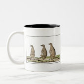 Suricata-Meerkats-Suricatta Zweifarbige Tasse (Links)