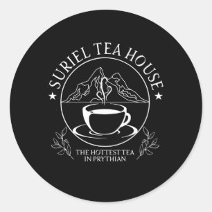 Suriel Tea Co Spill The Tea Fun Tea Drinker Tee Runder Aufkleber