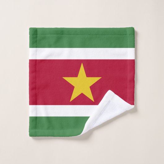 Surinam-Flagge Badhandtuch Set (Waschlappen)