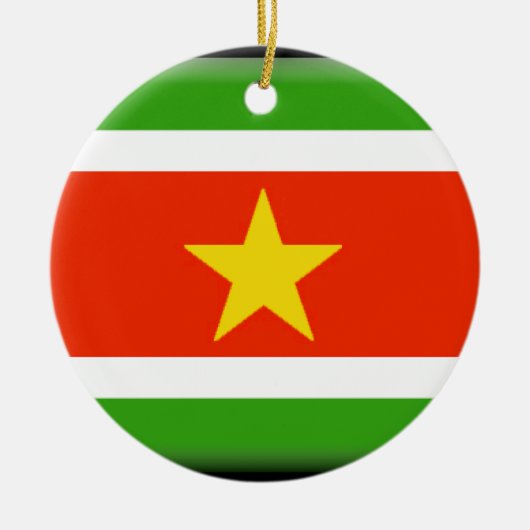 Surinam-Flagge Keramik Ornament (Vorne)