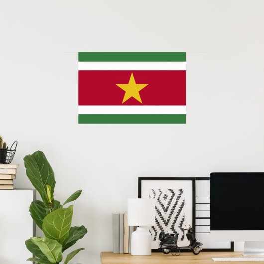Surinam-Flagge Poster (Heimbüro)