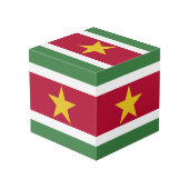 Surinam-Flagge Würfel (Rückseite Schrägansicht)