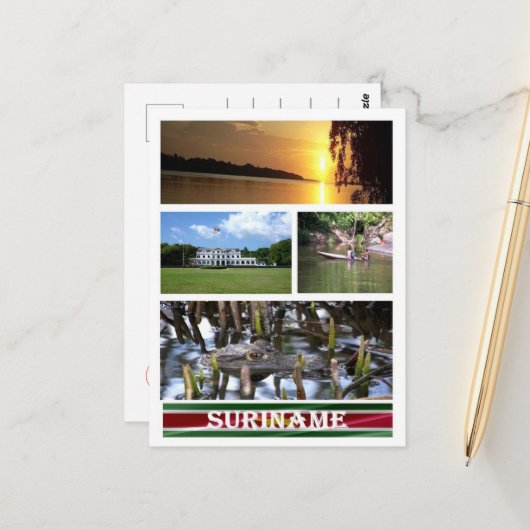 Surinam - Mosaik - Postkarte (Vorderseite/Rückseite Beispiel)