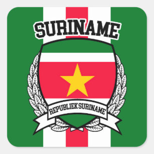 Surinam Quadratischer Aufkleber