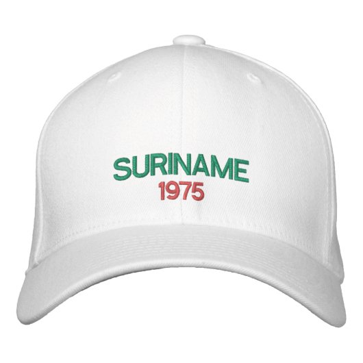 Surinam-StickHat Bestickte Baseballkappe (Vorderseite)