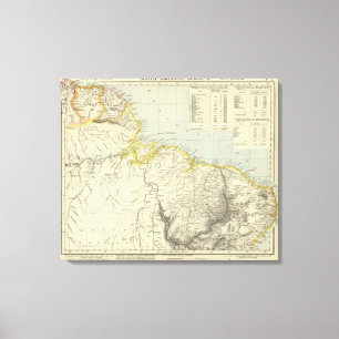 Surinam und Brasilien Leinwanddruck