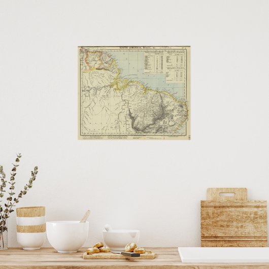 Surinam und Brasilien Poster (Küche)