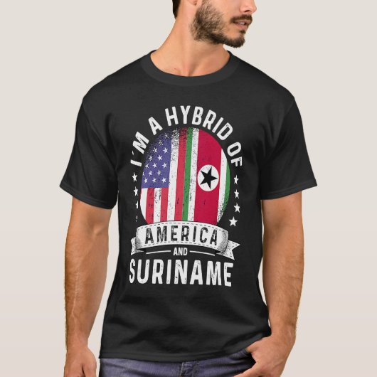 Suriname American Patriot Ground Flag Spaß T-Shirt (Vorderseite)