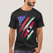 Suriname American Patriot Grown Heart Flag Streife T-Shirt (Vorderseite)