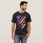 Suriname American Patriot Grown Heart Flag Streife T-Shirt (Vorne ganz)
