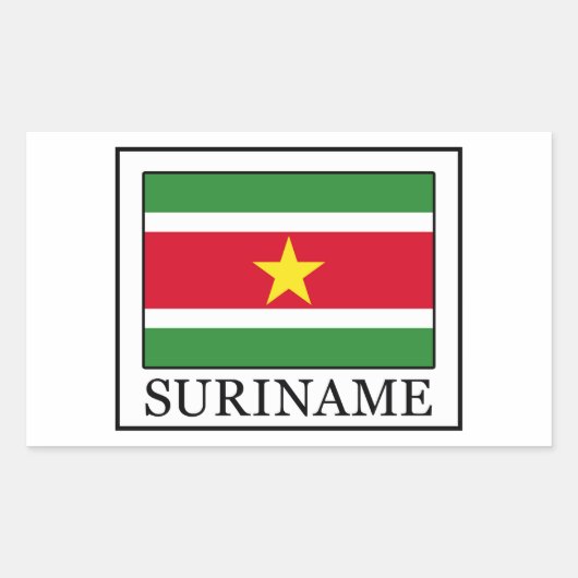 Suriname-Aufkleber Rechteckiger Aufkleber (Vorderseite)