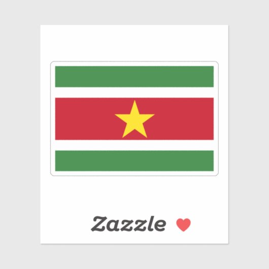 Suriname-Flag Aufkleber (Blatt)