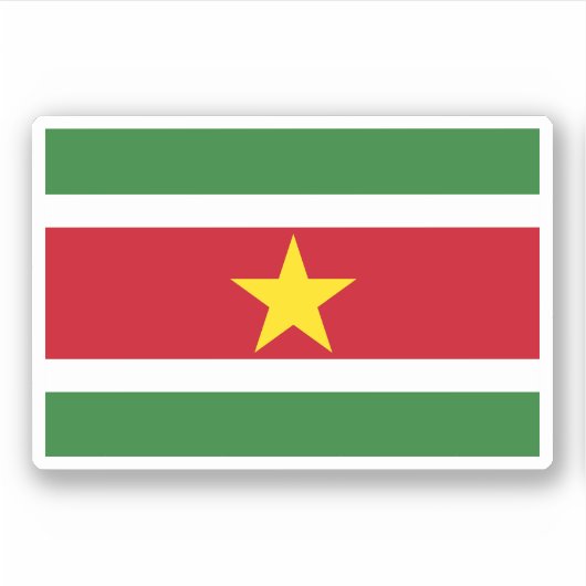 Suriname-Flag Aufkleber (Vorderseite)