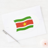 Suriname-Flag-Aufkleber Ovaler Aufkleber (Umschlag)