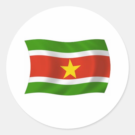 Suriname-Flag-Aufkleber Runder Aufkleber (Vorderseite)