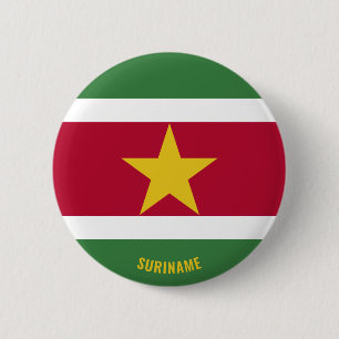 Suriname Flag Charming Patriotic Button