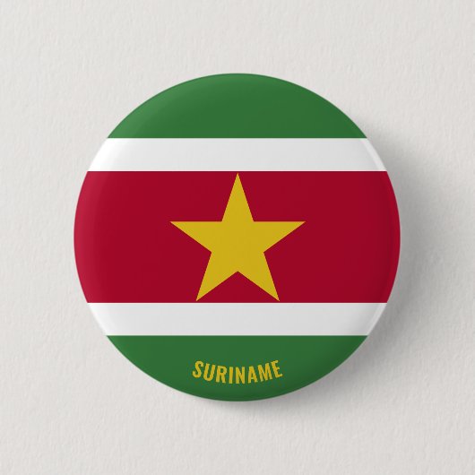 Suriname Flag Charming Patriotic Button (Vorderseite)