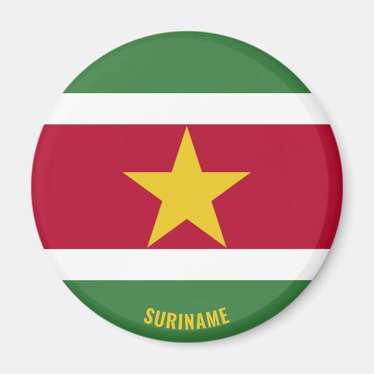 Suriname Flag Charming Patriotic Magnet (Vorne)
