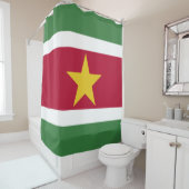 Suriname-Flag Duschvorhang (Beispiel)