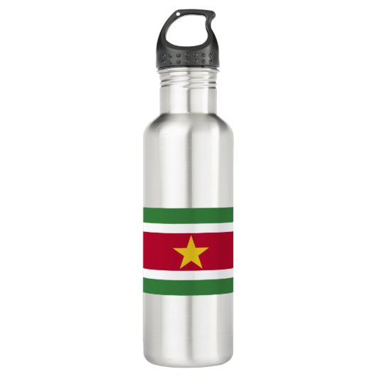 Suriname-Flag Edelstahlflasche (Vorderseite)