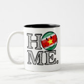 Suriname Flag HouseWarmer Zweifarbige Tasse (Links)
