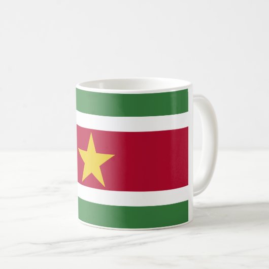 Suriname-Flag Kaffeetasse (VorderseiteRechts)