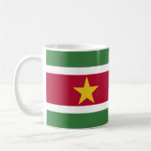 Suriname Flag Keramik Kaffee Tasse (Links)