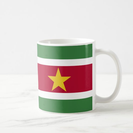 Suriname Flag Keramik Kaffee Tasse (Rechts)