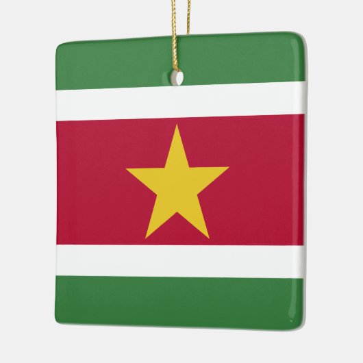 Suriname-Flag Keramikornament (Links)