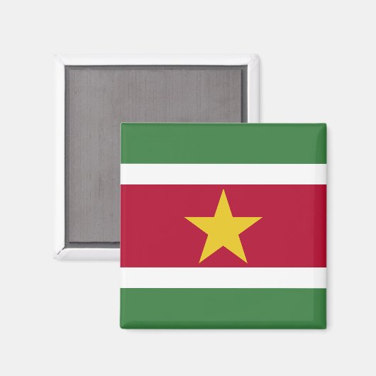 Suriname-Flag Magnet (Vorderseite/Rückseite)