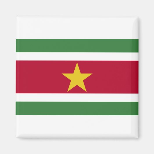 Suriname-Flag Magnet (Vorne)