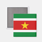 Suriname Flag Magnet (Vorderseite/Rückseite)