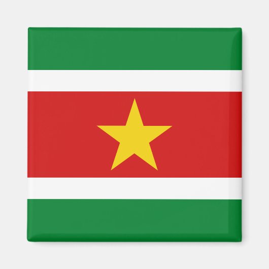 Suriname Flag Magnet (Vorne)