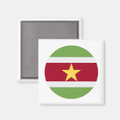 Suriname-Flag Magnet (Vorderseite/Rückseite)