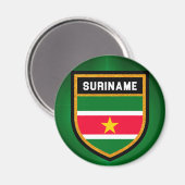 Suriname-Flag Magnet (Vorderseite/Rückseite)