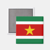 Suriname-Flag Magnet (Vorderseite/Rückseite)