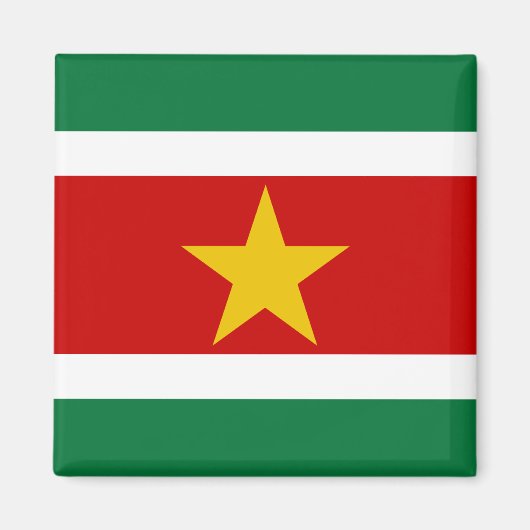 Suriname-Flag Magnet (Vorne)