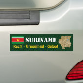 Suriname Flag + Map Autoaufkleber (Auf Auto)
