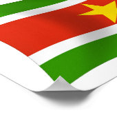 Suriname Flag Poster Print (Ecke)
