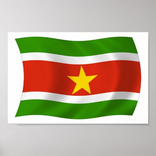 Suriname Flag Poster Print (Vorne)