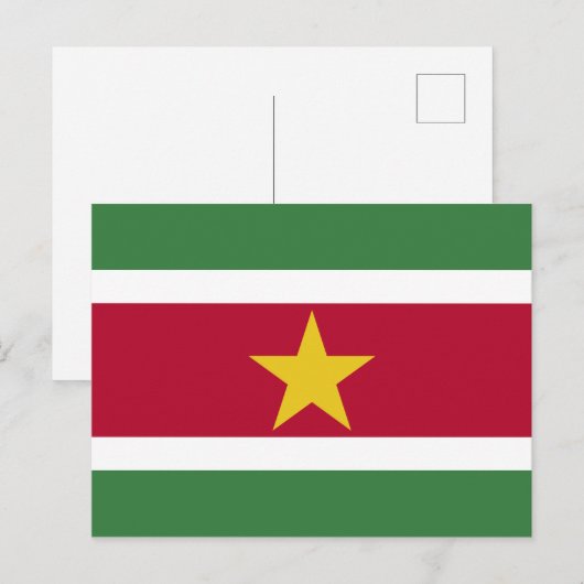Suriname Flag Postkarte (Vorne/Hinten)