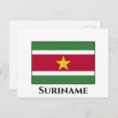 Suriname-Flag Postkarte (Vorne/Hinten)