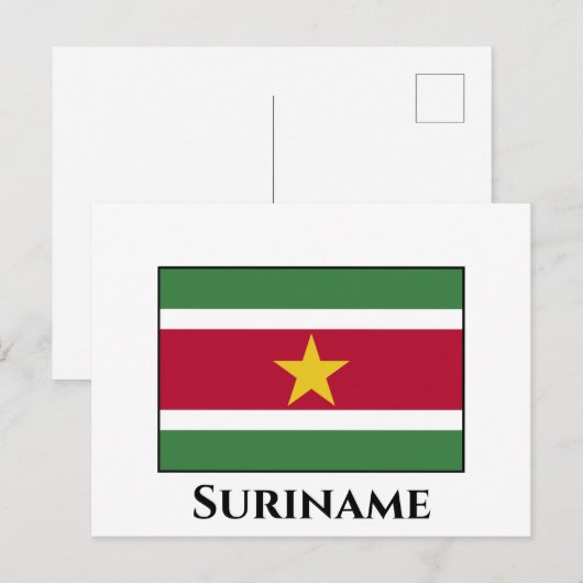 Suriname-Flag Postkarte (Vorne/Hinten)