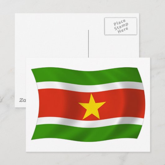 Suriname Flag Postkarte (Vorne/Hinten)