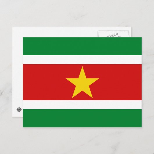 Suriname Flag Postkarte (Vorne/Hinten)