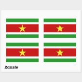 Suriname-Flag | Rechteckiger Aufkleber (Blatt)