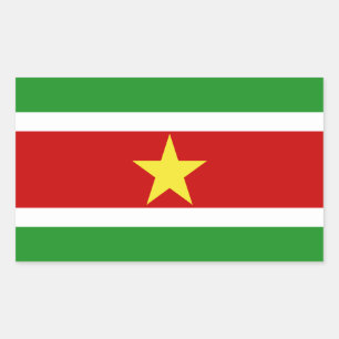 Suriname-Flag Rechteckiger Aufkleber